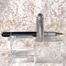 Dunhill Rollerball Pen Rare Sidecar Weave Pattern Black Lacquer Palladium Finish picture