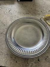 Wilton Armetale RWP Flutes and Pearls Round Serving Platter 13.5