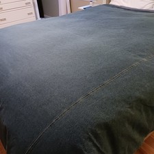 Vintage Heavy Blue Denim Bed Cover/Duvet Cover From Nautica Queen 88