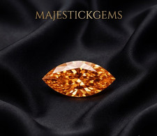 2 Ct Marquise Cut Orange Lab Grown Diamond VVS1 D Certified Loose Stone picture