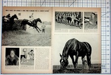 1938 Battleship Man o' War Son Belmont Park Grand National Magazine Page picture