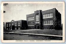 Concordia Missouri MO Postcard Concordia Public School Building 1942 Vintage picture