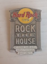 HRC Hard Rock Cafe Habitat for Humanity 1998 Rock the House Vintage Lapel Pin picture