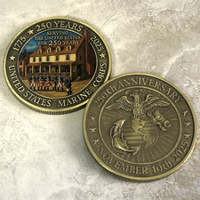 Challenge Coin Collectible Medal US Marine 250th ANNIVERSARY, Commemorative Coin picture