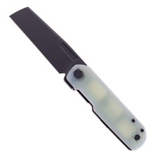 Vero Engineering Avid 2 Folding Knife Jade Ti Handle S45VN Cleaver Plain Edge picture