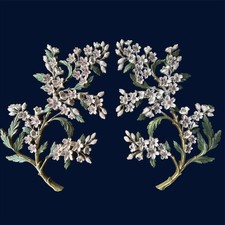 Vtg Pair Syroco Dogwood Floral Branches Wall Decor Hollywood Regency MCM 20x13 picture