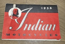 Vintage 1936 Indian Motorcycles 35th Anniversary Self-Mailer Brochure M-430 picture