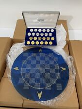 Rare 1993 Franklin Mint ~ 24k Plated Gold & Silver Star Trek Checkers Set ~ NOS picture
