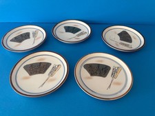 Set of 5 1921 Japanese Hand Painted Porcelain Small Plate or Dish. picture