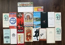 18 pc Vintage '60s 70s Travel Ephemera Lot Hotels Menus Guides Map Museum Casino picture