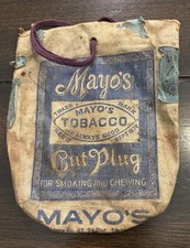 Vintage Mayo Cut Plug Smoking Tobacco Bag Empty 1910s picture