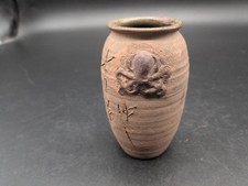 Japanese Bizen Ware Mini Tako Tsubo Octopus Pot Vase Ikebana Tea Ceremony picture