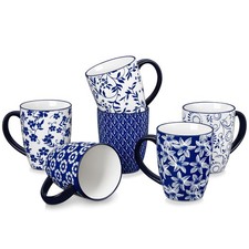 vancasso SELENE Large Coffee Mugs Set of 6, 16 Oz Porcelain Coffee Cups with ... picture
