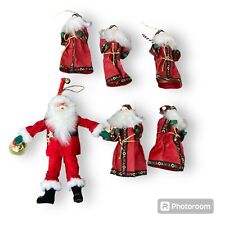 Silvestri Annalee Santa Claus Ornament Red Paper Coat 6 Assorted picture