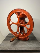 Antique C.S. Bell No. 1 1/2 Cast Iron Grist Mill Grain Coffee Grinder 12... picture