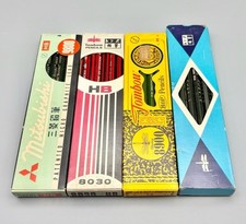 VTG Japanese Pencil Set Tombow 8900 8030 Mitsubishi 9800 NOS Showa w/ Eraser picture