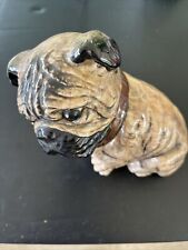 Vintage  Bulldog Ceramic Figurine  Brown signed picture
