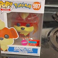 Funko Pop Games Pokémon Growlithe #597 Flocked 2020 Fall Convention Exclusive picture