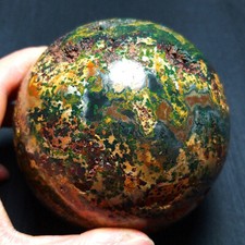 RARE 1276.9G 94mm NATURAL polishing OCEAN JASPER Ball HEALING YK120221 picture