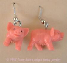 Funky PIG PIGGY EARRINGS Punk Animal Farm Farmer Collector Charm Costume Jewelry picture