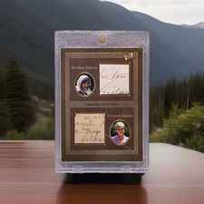 2025 Pieces Of The Past Art And Music Mother Teresa / Princess Diana Dual Relics picture