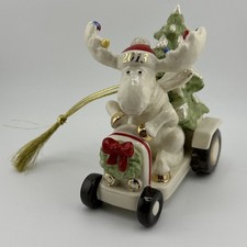 LENOX 2013 annual MOOSE Ornament Merry Moose Bringing Home The Tree picture