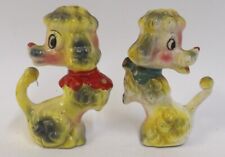 Vintage Anthropomorphic Yellow Poodle Dogs Salt Pepper Shakers picture