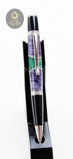 Handmade Wall Street Chrome Purple Dyed Poplar wood Burl with Green Burl Inlays picture