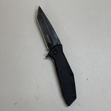 Kershaw Brawler 1990 Linerlock Tanto Blade Black Folding Pocket Knife (430) picture