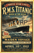 R.M.S TITANIC VINTAGE STYLE POSTER 11