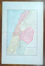 Vintage 1905 PALESTINE Map 14