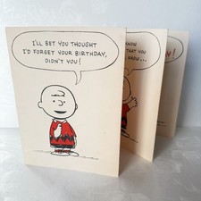 Vintage 1960s Peanuts Charlie Brown Hallmark Accordion Fold Birthday  Card picture