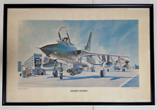 1960s FRAMED PRINT ROLLING THUNDER KEITH FERRIS F-105 FAIRCHILD HILLER AIR FORCE picture