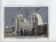 MORMON CHURCH SALT LAKE CITY UTAH 1932  PHOTO - LATTER DAY SINTS - VINTAGE  picture