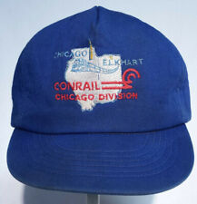 CONRAIL RAILROAD Cotton Hat Chicago Division Embroidered Snap Back Elkhart RARE picture