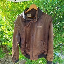 VINTAGE Walt Disney Imagineering Embroidered Satin Tour Jacket. RARE Size Large picture