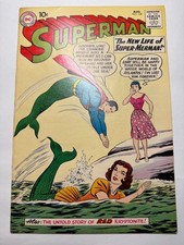 Superman #139  8.5 DC Comic 1960 Cleaned and Pressed White Pages Red Kryptonite picture