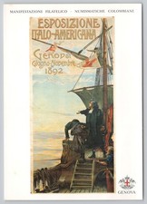 Poster advertising the Italian-American Exposition held in Genoa in 1892 picture