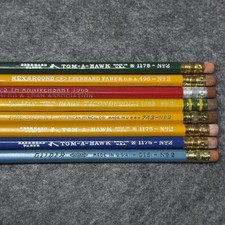 Vintage Wooden Pencil Lot of 8 Eberhard Faber Tomahawk Mallard Glider Dixon USA picture