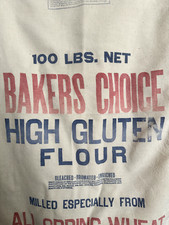 Vintage 100 lb Bakers Choice Flour Bag Chas. W. Berg & Son New York, N.Y  picture
