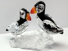 Swarovski Silver Crystal Puffin Birds Crystal Figurines 261643 picture