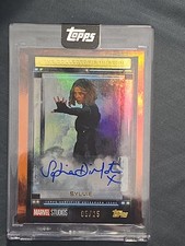2025 Topps Marvel The Collector Sylvie Sophia Di Martino Orange Auto /25 picture