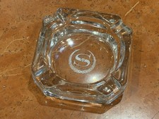 SHERATON HOTEL ADVERTISING TABLE ASHTRAY CLEAR GLASS VINTAGE 1950 FRENCH LICK IN picture