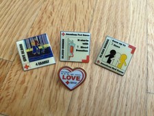 Set of 4 Vintage American Red Cross Collectible Lapel Pins picture