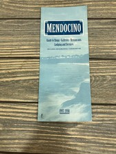 Vintage 1997-1998 Mendocino CA Travel Guide Brochure Map Shops Lodging History picture