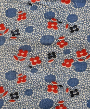 1930-1940s feedsack fabric piece 9x11