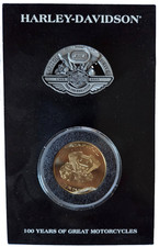 🔥 HARLEY-DAVIDSON RARE 2003 CAPITOL DRIVE - 100TH ANNIVERSARY COIN & PEWTER PIN picture