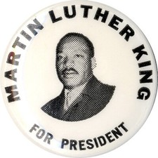 Scarce 1968 Martin Luther King for President Pre-Memphis Campaign Button picture