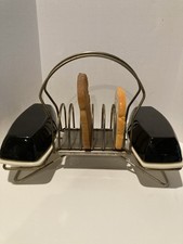 VINTAGE TOAST CADDIE MCM KENWOOD SHAWNEE ROTATING WITH BUTTER AND JAM DISHES picture