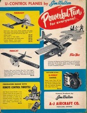 Magazine Ad - 1955 - A-J Aircraft Co., Portland, OR - Model Airplanes picture